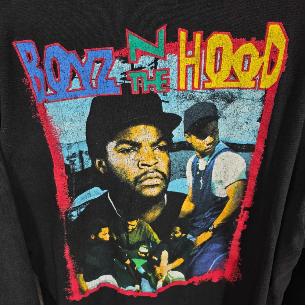 Boyz N The Hood T-Shirt Mens Large Black Long Sleeve Rap Tee Movie Promo